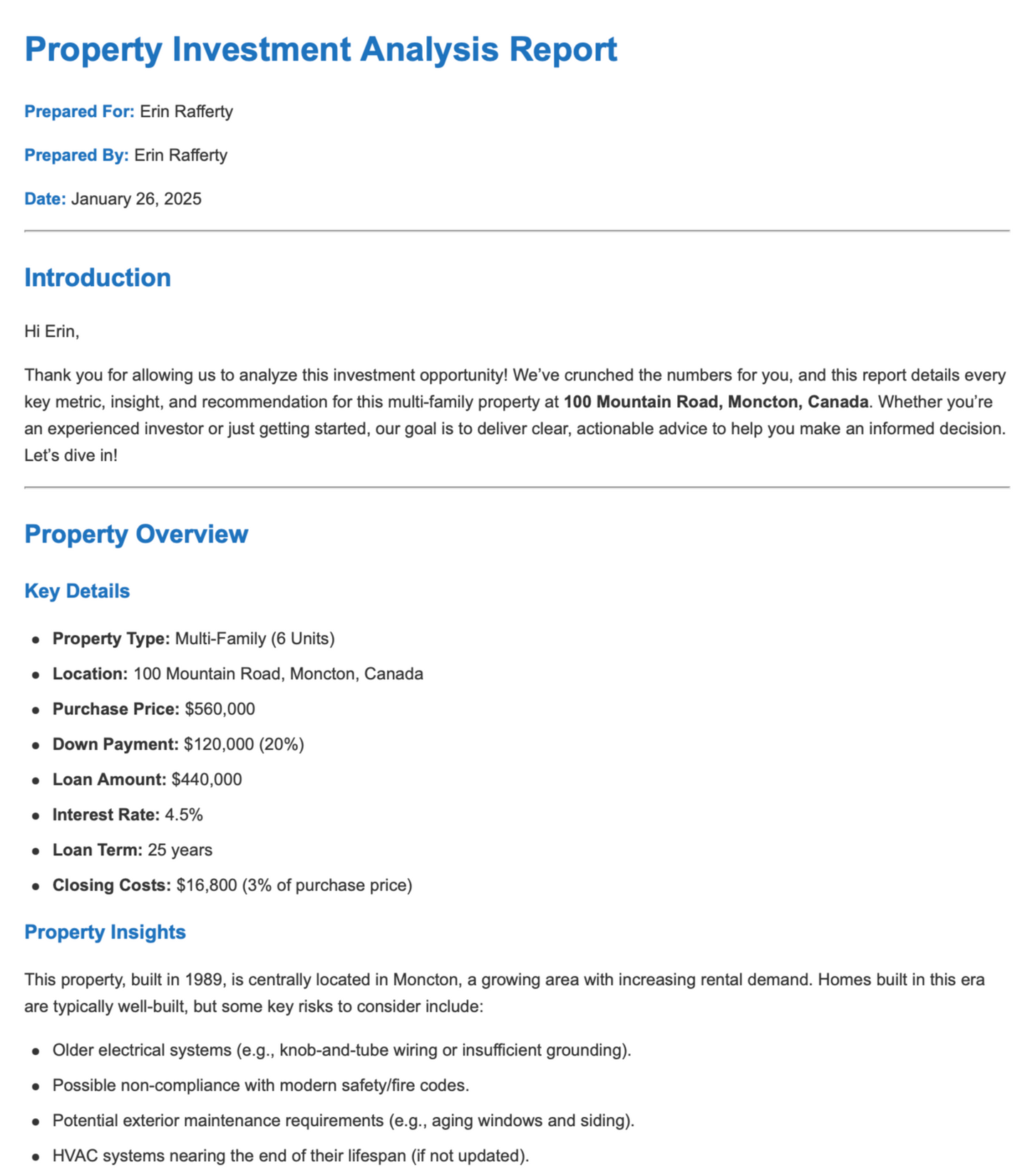 Real Estate Investor Calculator