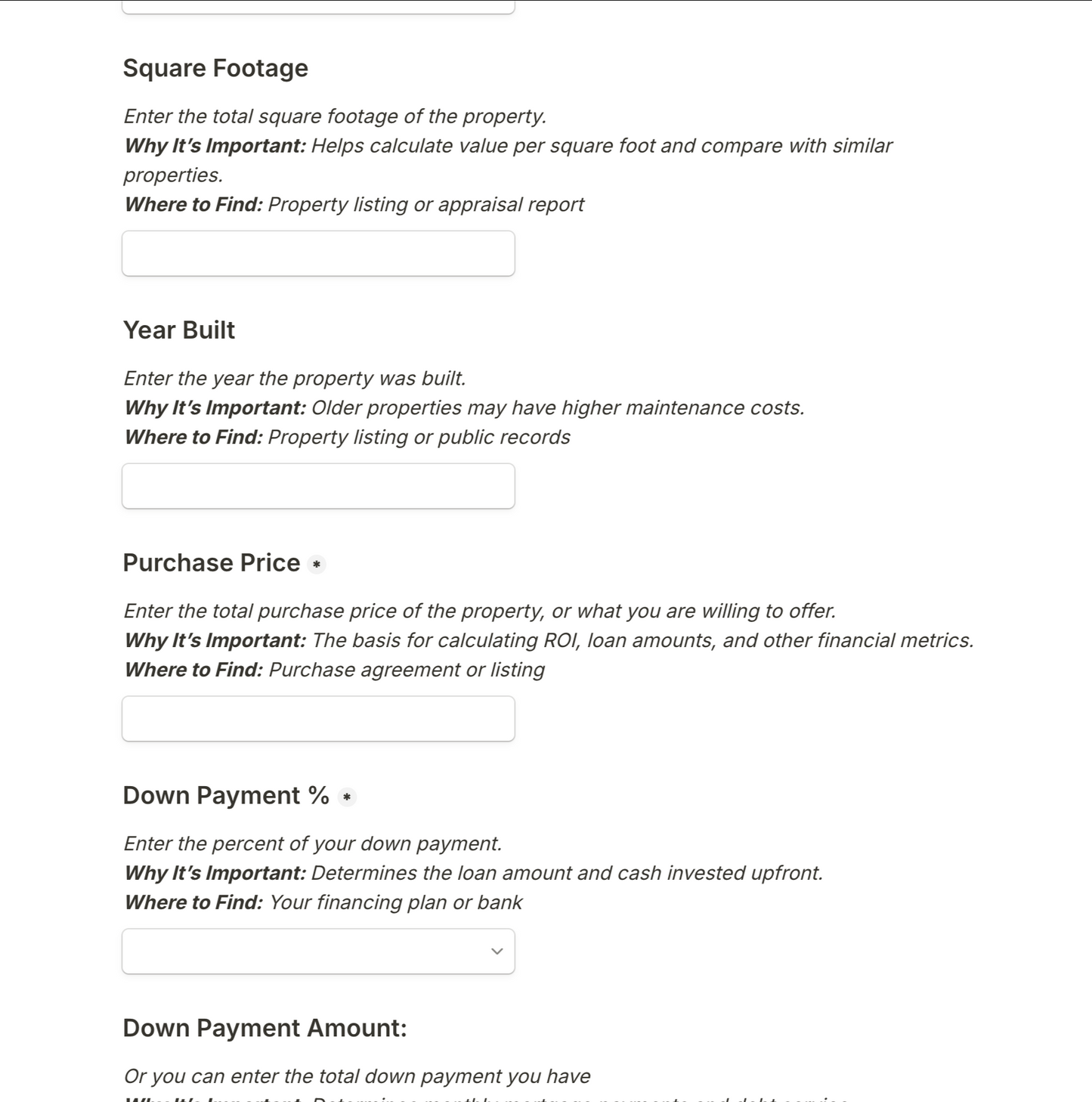 Real Estate Investor Calculator