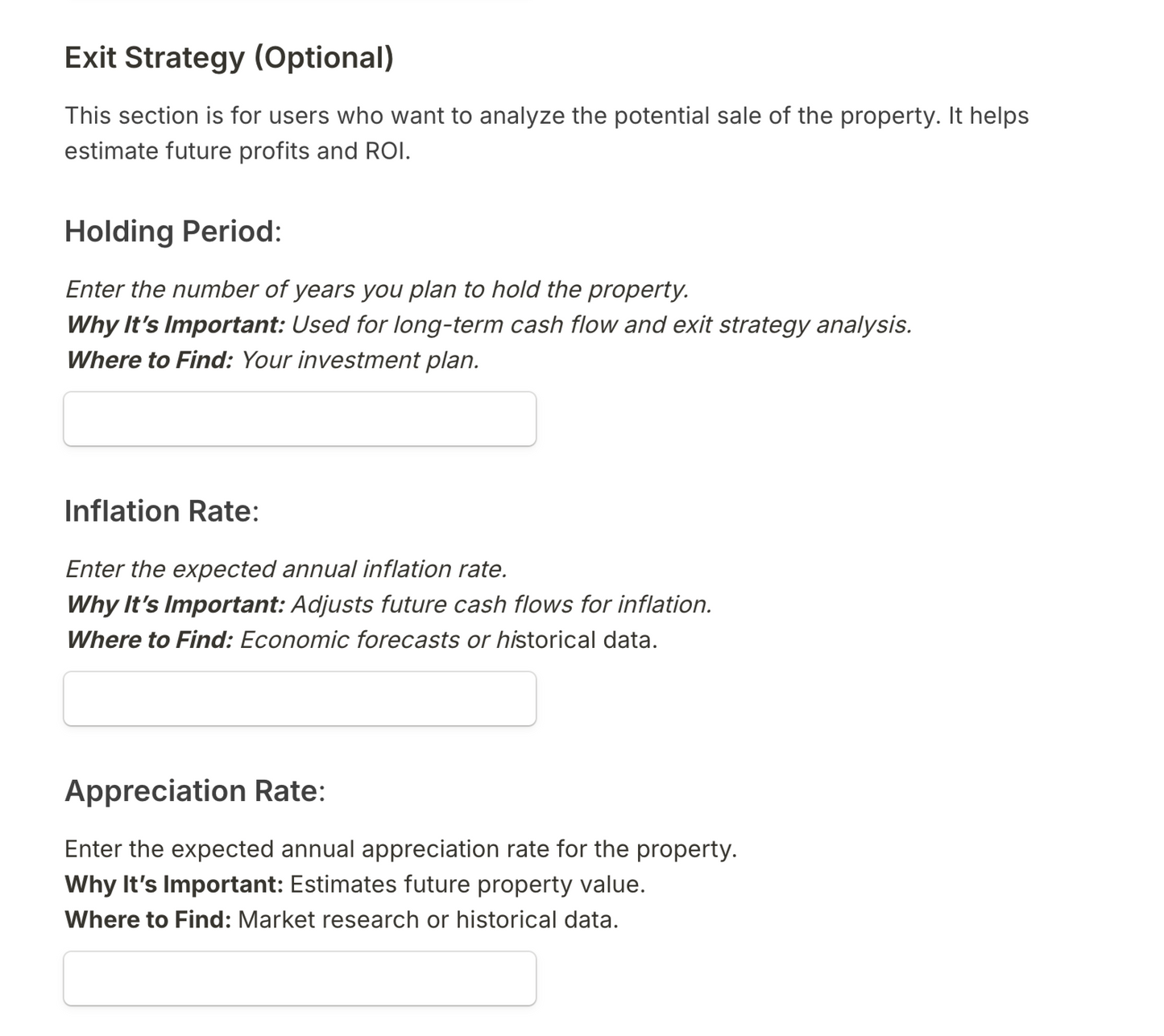 Real Estate Investor Calculator